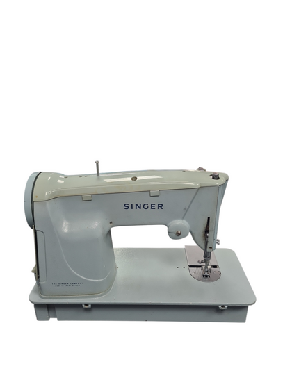 Singer 357k Vintage Sewing Machine (Domestic Electric) Blue, Unboxed