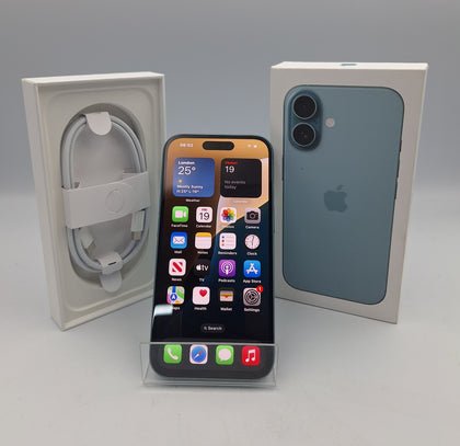 **LIKE NEW** Apple iPhone 16 256GB teal unlocked boxed with original charger 100% batt health