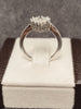 9ct White Gold Diamond Heart Cluster Ring Size