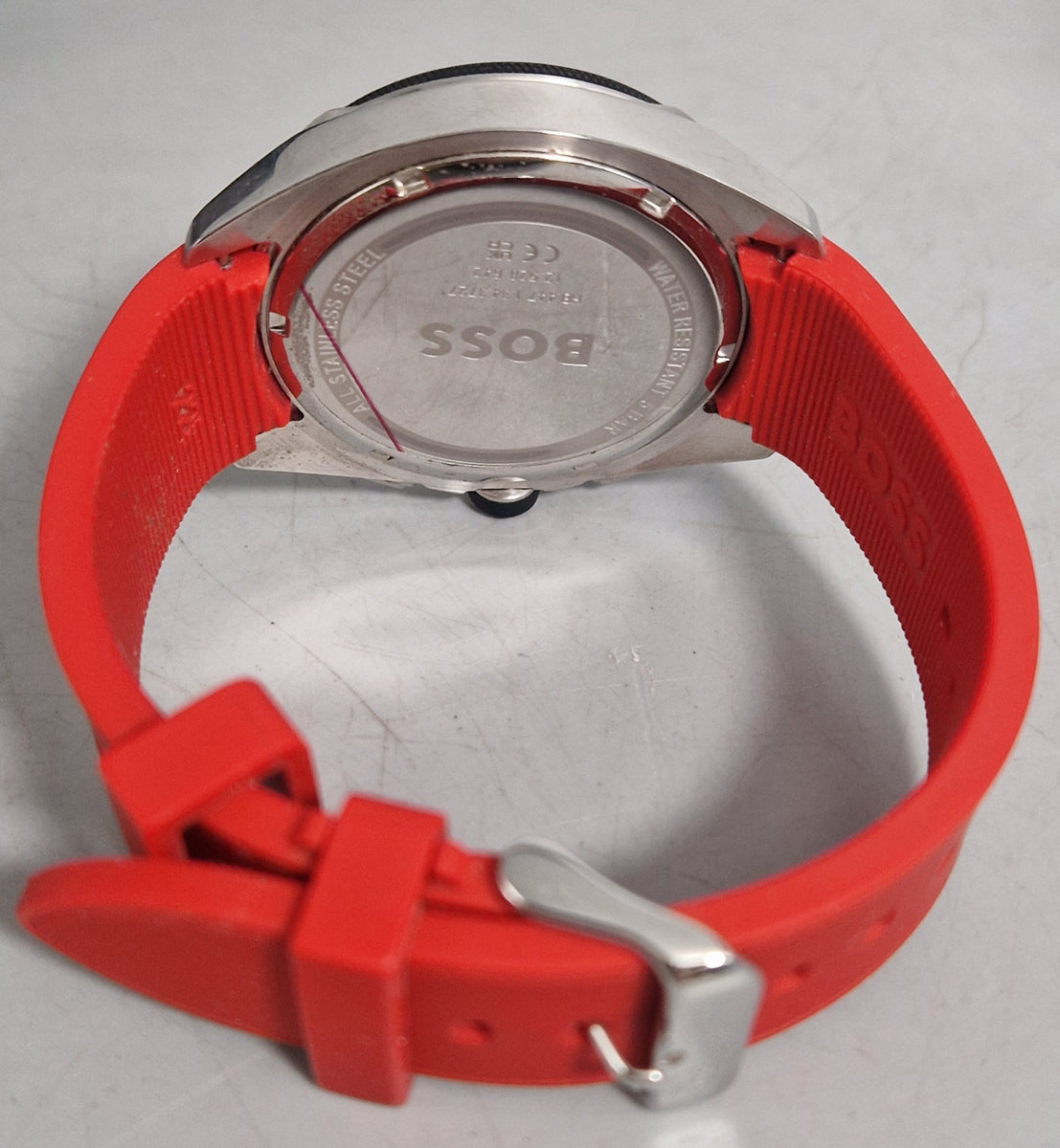 BOSS Watch with red rubber strap 40mm | Cash Generator