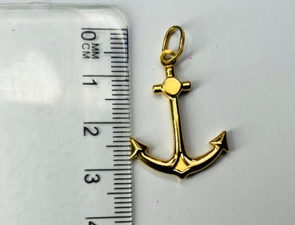 18CT ANCHOR PENDANT 3CM LENGTH