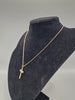 Gold Necklace with Cross Pendent 375 9ct 3.4G 16'' in Length