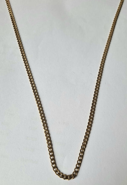 9CT GOLD FLAT CURB CHAIN