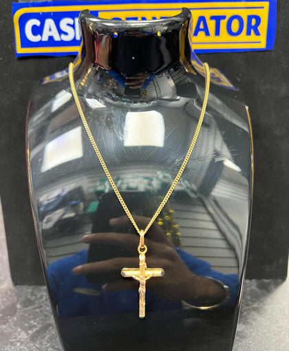 14ct Crucifix and Gold Chain 7.15g 20