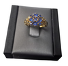 9ct Gold Ring With Blue And Green Stones 3.2g