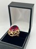 585 14CT, YELLOW GOLD, RING SIZE Q, INCLUDING STONE - 11.5G