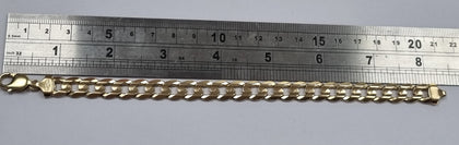9ct gold curb bracelet 8