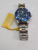 Invicta Watch Silver & Blue Boxed