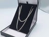 9ct White Gold Men's Cuban Curb Link Chain Necklace - 20" Long - 8.57 Grams