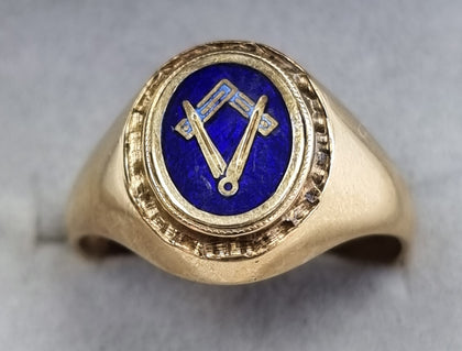 9ct Gold Masonic Ring  