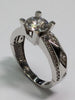 14CT WHITE GOLD CZ RING SIZE M