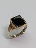 9ct Gold Black Signet Ring Size R