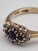 9ct Yellow Gold Cluster Ring With CZ Stones - Size O - 2.43 Grams