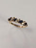 9ct Gold Black & Clear Stone Ring