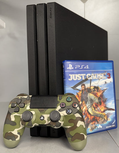 Sony Playstation 4 Pro 1TB Black Console Bundle ( + Just Cause 3 ) ** Unboxed **