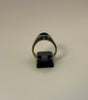 9ct Gold ring with black stone (U)