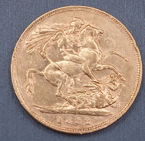 1892 22ct Full Soverign 7.9g