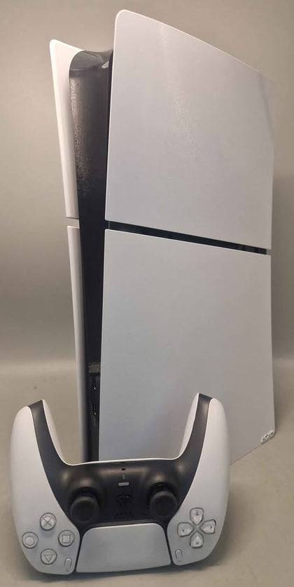 Sony Playstation 5 Slim Digital Console, 1TB, White, Unboxed with leads and one controller
