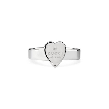 Gucci trademark Heart Ring with , Size j silver 925