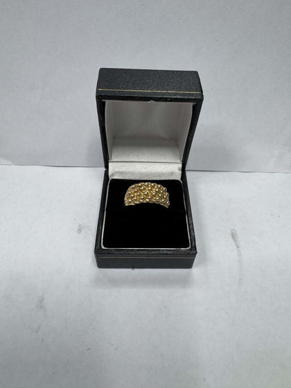6.8g 9ct gold keepers ring - size U - **Hallmarked**