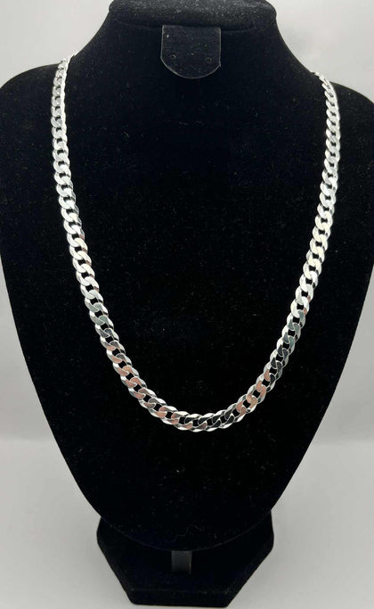 925 silver 48.5g *BRAND NEW* curb style boxed 28''