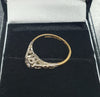 18CT - Yellow Gold Ring With Platinum Mount and Clear Stone - Size J. Hallmarked