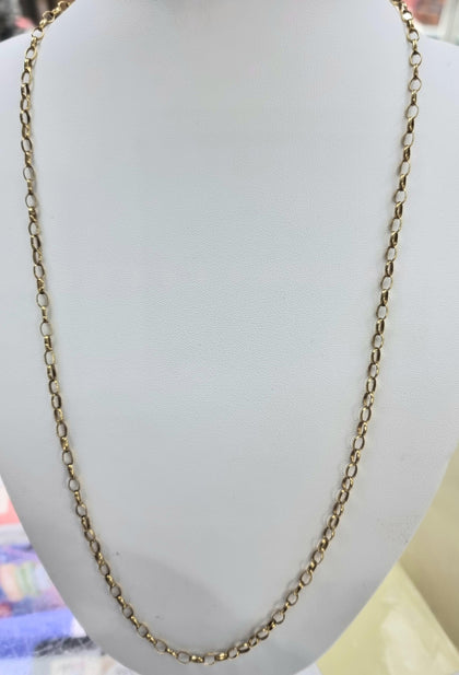 9ct Yellow Gold Hoop Chain 26