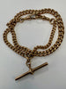 9ct Rose Gold Vintage Double Albert 16” Chain