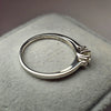 9ct White Gold Ring with Diamonds Size R