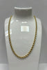9ct Yellow Gold rope Chain, 20" Long, 7.6g, 3mm Wide - Hallmarked