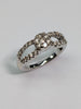 18ct White Gold Diamond Figure Of Eight Ring Size I