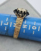 18ct Yellow Gold Diamond Sapphire Ring Size "M"