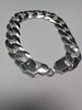 New Silver Curb 9.5” Bracelet