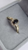 9ct gold sapphire & diamond ring size R 1/2
