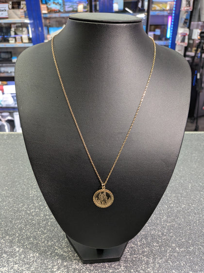 9ct Gold St Christopher Pendant With Necklace