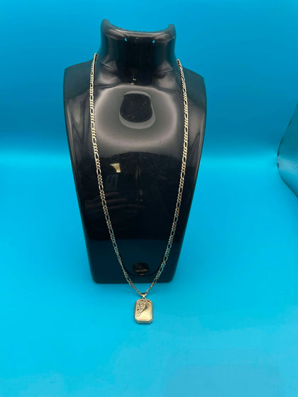 9CT GOLD NECKLACE WITH LOCKET