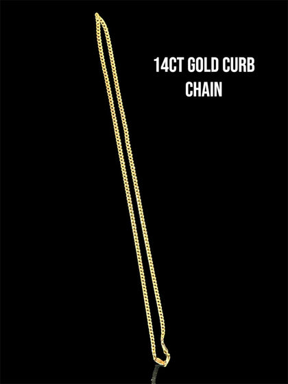 14ct Solid curb chain 20