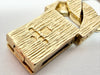 9ct yellow gold curb link 8" bracelet with snap over clasp.