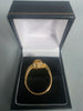 18ct Gold Ring Yellow Stone 750 4.9G Size T