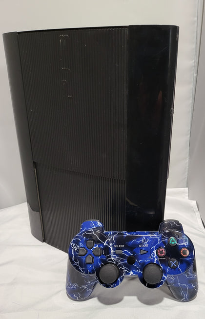 Sony PlayStation 3 Super Slim 500GB Console with Blue Controller