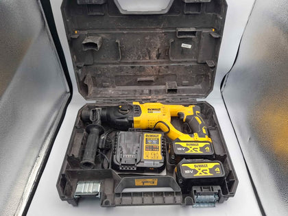 DEWALT DCH033N-XJ 18V XR Brushless SDS+ Hammer Drill – 2x 4Ah Batteries & Charger