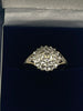 9ct Gold Ring with Clear Stones - P