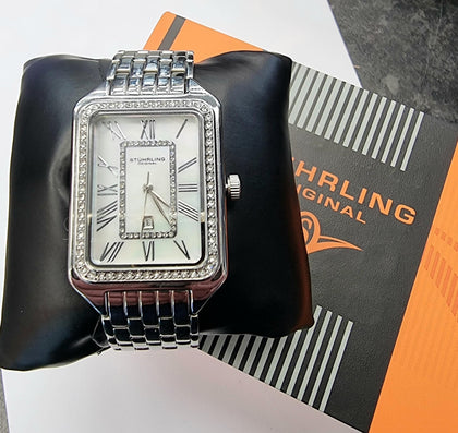 Stührling Original - Lustra 32mm Rectangle Quartz Fashion - White