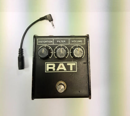 Pro Co Rat Black Face Lm308n Distortion Pedal 1987 Usa Made Used