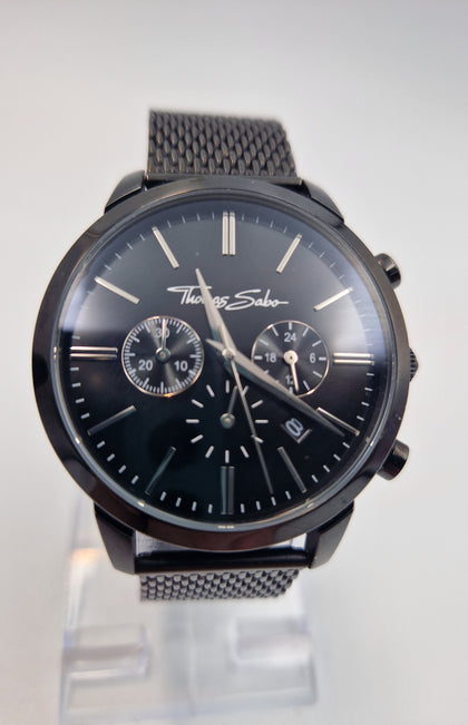 Thomas Sabo Men's Black Rebel Icon Chronograph Watch in original box