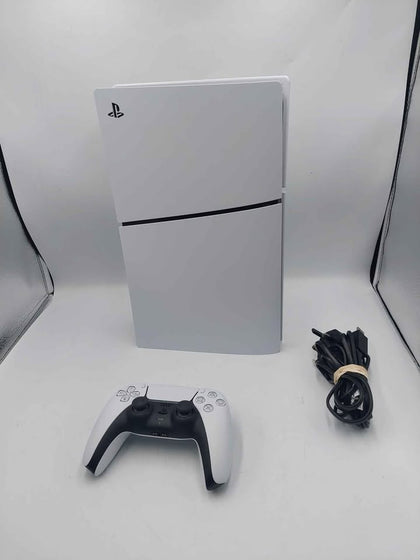 PlayStation 5 Slim Console 1TB White discounted with 1 controller and power cable