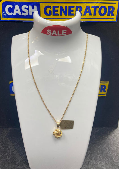 18ct Gold Chain and Pendant 3.44g 18