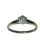 White Gold Diamond Ring - 18ct - 1.9g - Size 'O'