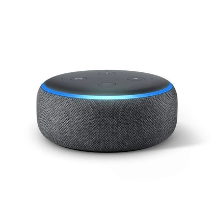 Amazon Echo Dot Smart Speaker (3rd Generation) Charcoal with GGMM Battery Base