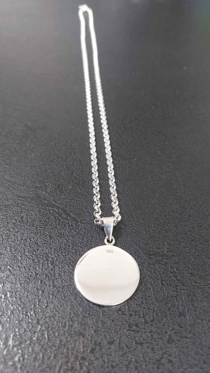 BRAND NEW SILVER 925 belcher round style necklace with SILVER 925 pendant & box